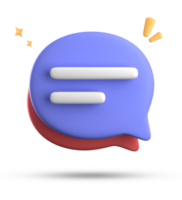 3d rendering of speech bubble with notification icons, 3D pastel chat icon set. Set of 3d speak bubble. png