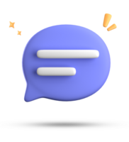 3d rendering of speech bubble with notification icons, 3D pastel chat icon set. Set of 3d speak bubble. png