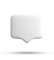 3d Renderização do discurso bolha com notificação ícones, 3d pastel branco bate-papo ícone definir. conjunto do 3d falar bolha. png