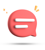 3d rendering of speech bubble with notification icons, 3D pastel chat icon set. Set of 3d speak bubble. png