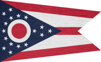 Ohio noi stato bandiera su strutturato sfondo. concettuale collage. png