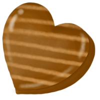 un' cuore sagomato cioccolato bar su un' trasparente sfondo png