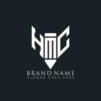 HMC letter logo. HMC creative monogram initials letter logo concept. HMC Unique modern flat abstract vector letter logo design.