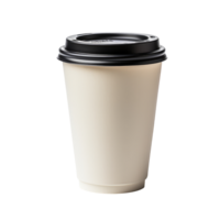 Paper coffee cup on transparent background, created with generative AI png