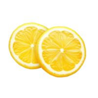 Lemon slices isolated on transparent background, created with generative AI png