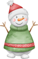 Grün Schneemann Weihnachten Charakter png