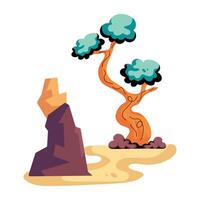 Trendy Desert Formation vector