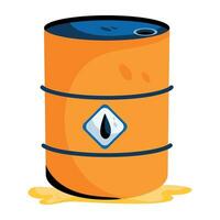 Trendy Oil Barrel vector