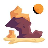 Trendy Desert Formation vector