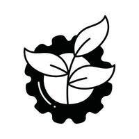 planta administración garabatear icono diseño ilustración. ecología símbolo en blanco antecedentes eps 10 archivo vector