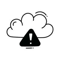 Cloud error doodle Icon Design illustration. Ecology Symbol on White background EPS 10 File vector