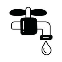 Water tap doodle Icon Design illustration. Ecology Symbol on White background EPS 10 File vector