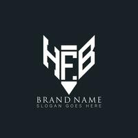 hfb letra logo. hfb creativo monograma iniciales letra logo concepto. hfb único moderno plano resumen vector letra logo diseño.