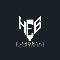 HFB letter logo. HFB creative monogram initials letter logo concept. HFB Unique modern flat abstract vector letter logo design.
