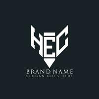 HEC letter logo. HEC creative monogram initials letter logo concept. HEC Unique modern flat abstract vector letter logo design.