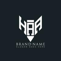 HAA letter logo. HAA creative monogram initials letter logo concept. HAA Unique modern flat abstract vector letter logo design.