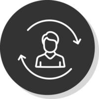 Customer Churn Vector Icon Design