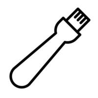 pastry brush icon in line vector