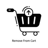 Remove From Cart doodle Icon Design illustration. Ecommerce and shopping Symbol on White background EPS 10 File vector