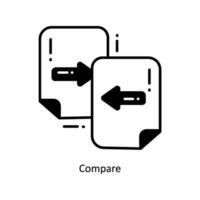 comparar garabatear icono diseño ilustración. comercio electrónico y compras símbolo en blanco antecedentes eps 10 archivo vector