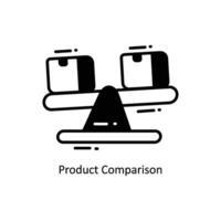 Product Comparison doodle Icon Design illustration. Ecommerce and shopping Symbol on White background EPS 10 File vector