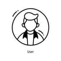usuario garabatear icono diseño ilustración. comercio electrónico y compras símbolo en blanco antecedentes eps 10 archivo vector
