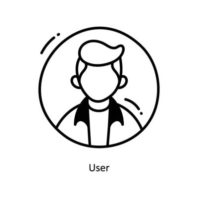 User doodle Icon Design illustration. Ecommerce and shopping Symbol on White background EPS 10 File