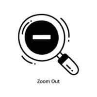 Zoom Out doodle Icon Design illustration. Ecommerce and shopping Symbol on White background EPS 10 File vector