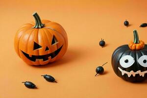 Spooky Halloween decoration background. AI Generative Pro Photo. AI Generative Pro Photo