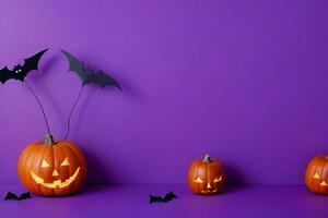 pooky Halloween decoration background. AI Generative Pro Photo. AI Generative Pro Photo