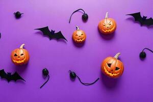 pooky Halloween decoration background. AI Generative Pro Photo. AI Generative Pro Photo