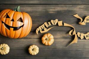 pooky Halloween decoration background. AI Generative Pro Photo. AI Generative Pro Photo