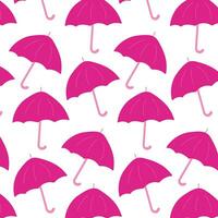 umbrella pink open accessory doll girl pattern vector