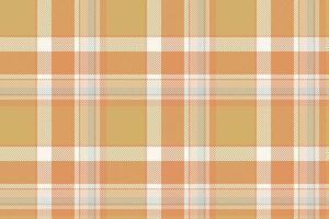 Plaid background, check seamless pattern in beige. Vector fabric texture for textile print, wrapping paper, gift card or wallpaper.