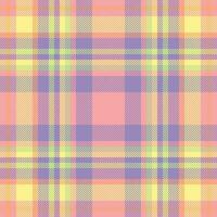 Plaid check pattern. Seamless fabric texture. Tartan textile print. vector