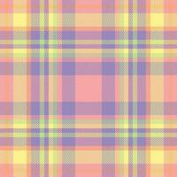 Plaid check pattern. Seamless fabric texture. Tartan textile print. vector