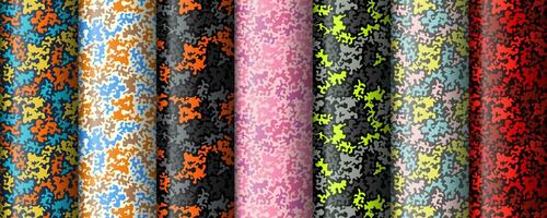 Military textile of camouflage for uniform. Como fabric textured material. vector