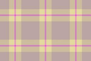 Check tartan textile of plaid background pattern with a vector fabric seamless texture.