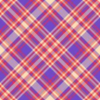 Check plaid fabric of textile tartan texture with a background seamless pattern vector. vector