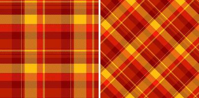 Seamless texture check of background tartan pattern with a plaid vector fabric textile.