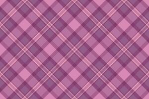 Textile vector tartan of seamless plaid fabric with a check background texture pattern.