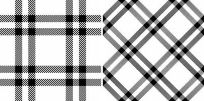 Vector seamless pattern of plaid fabric texture with a tartan check textile background.