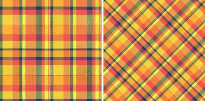Texture seamless textile of vector check pattern with a tartan background fabric plaid.
