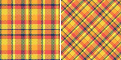 Texture seamless textile of vector check pattern with a tartan background fabric plaid.