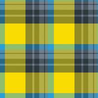 Fabric plaid tartan of check background pattern with a texture vector seamless textile.