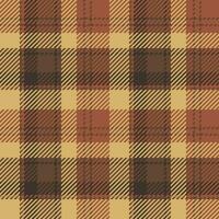 Check plaid tartan of background textile fabric with a seamless texture vector pattern.