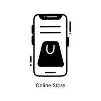 Online Store doodle Icon Design illustration. Ecommerce and shopping Symbol on White background EPS 10 File vector