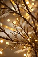 Cgristmas lights and ornaments background wallpaper photo