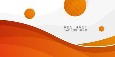 Banner wave design abstract orange background with line and shapes. Colorful orange color background with white space for text. Eps10 vector