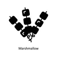 Marshmallow doodle Icon Design illustration. Food and Drinks Symbol on White background EPS 10 File vector